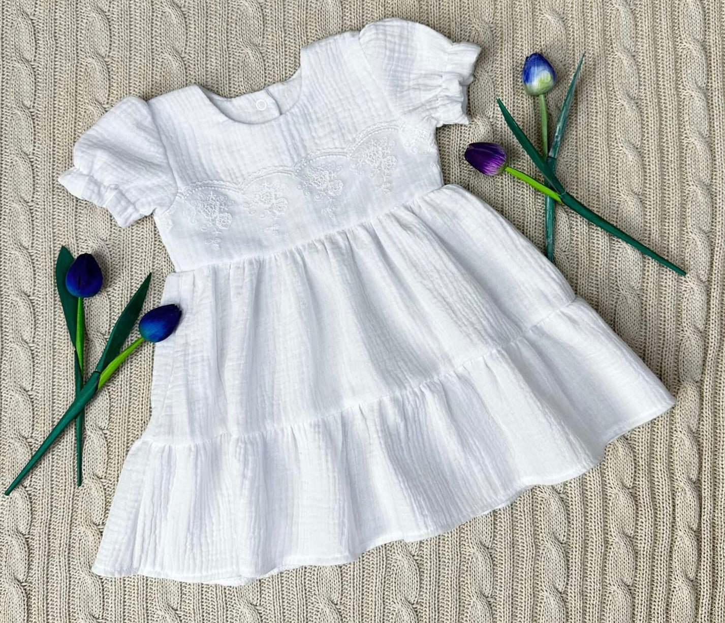 (Kopia) Sukienka z muślinu ROZMIARY 62-92 MROFI