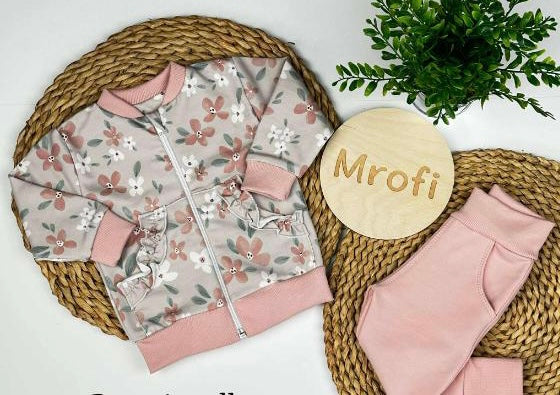 Dres dziewczęcy KWIATKI ROZMIARY 68-116 MROFI