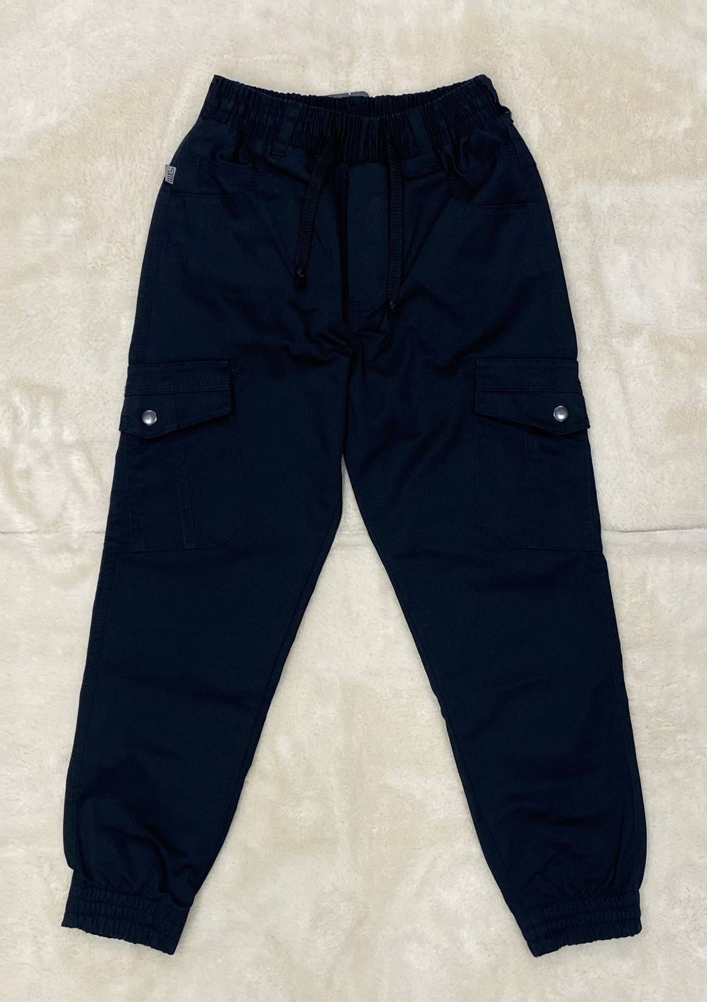 Bojówki czarne ( tkanina) 134-176 MIDA