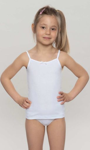 Podkoszulka dziewczęca wąskie naramki 104-140 WADIMA