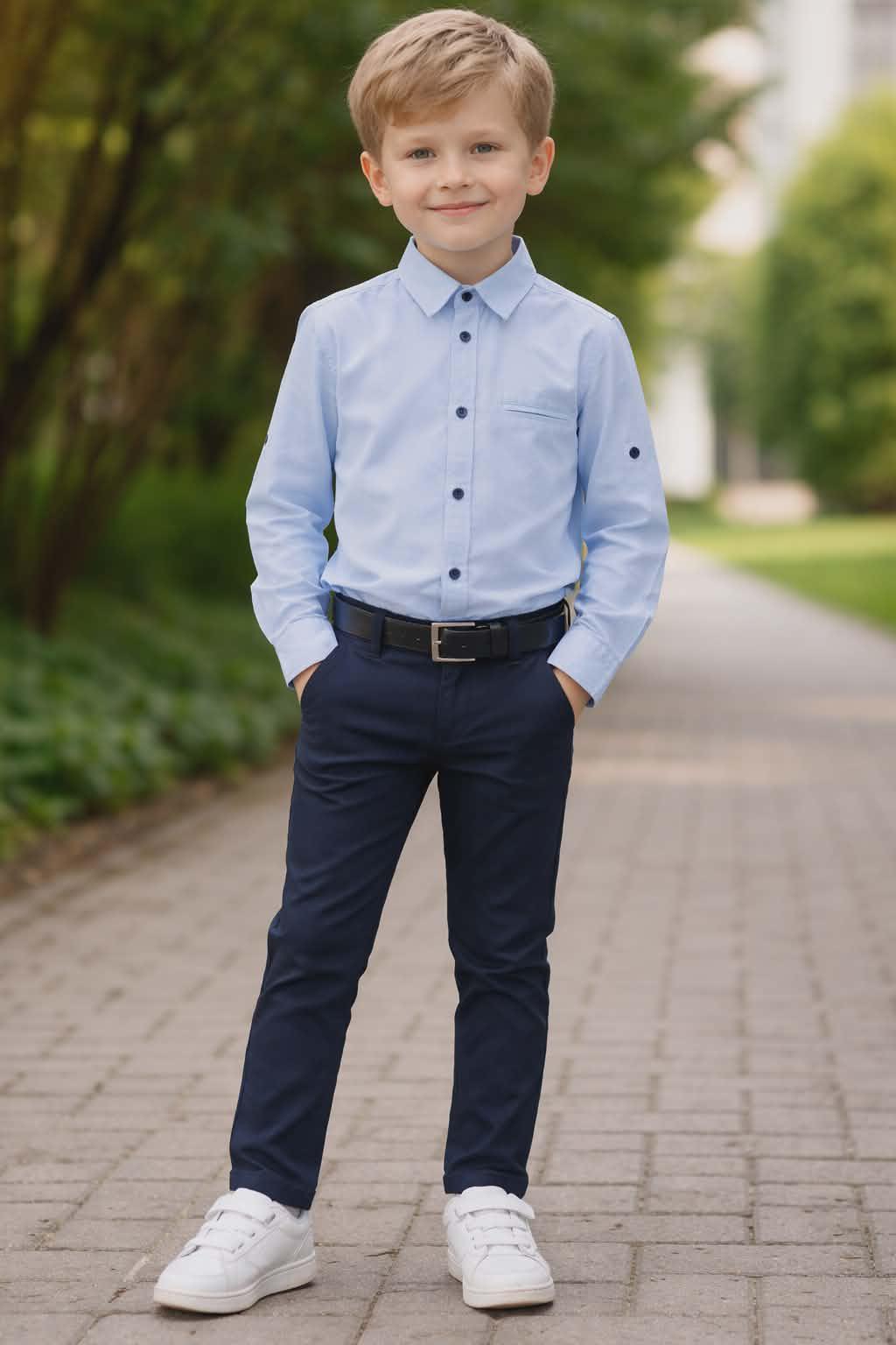 Elegancka koszula z kołnierzykiem  ROZMIARY 134-176 KADA