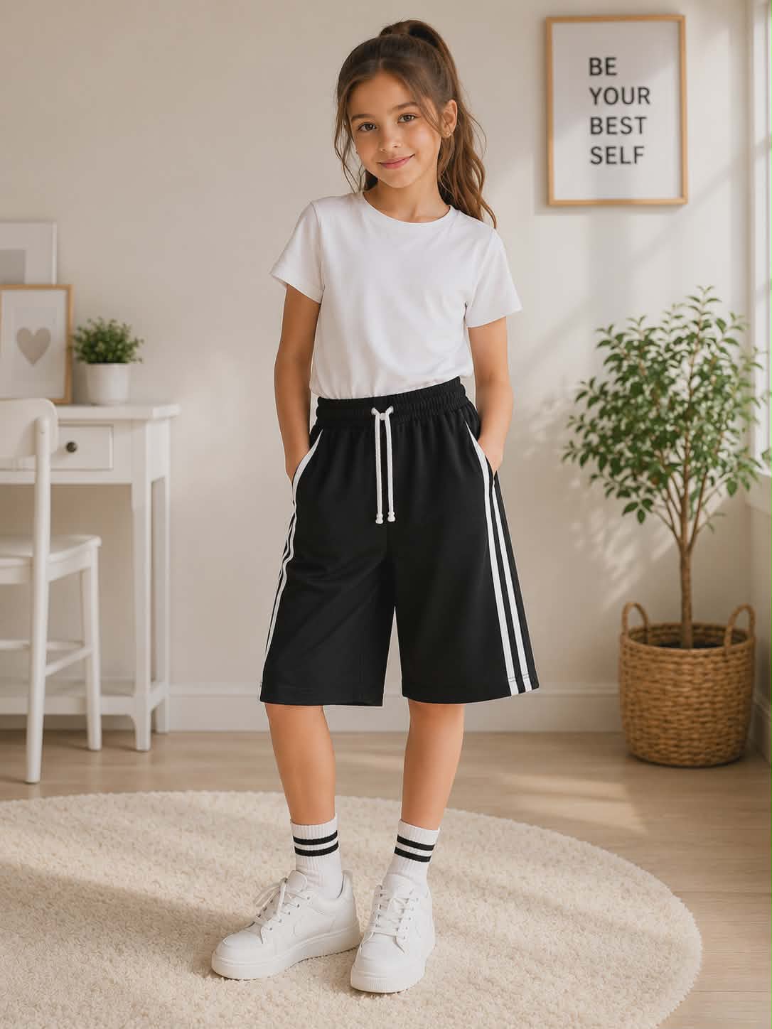 Bermudy z lampasem ROZMIARY 128-164 ANI-TEX
