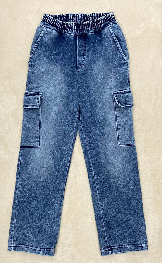 Spodnie chłopięce miękki jeans  ALAN 128-164 GAMET