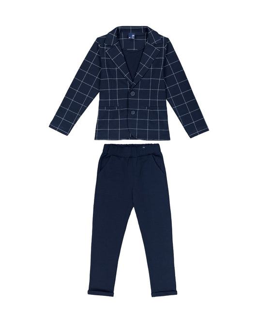 Garnitur chłopięcy kratka 128-146 GT