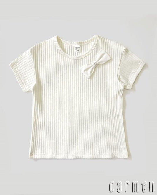 Bluzka dziewczęca elegancka z krótkim rękawem ROZMIARY 116-164 CARMEN