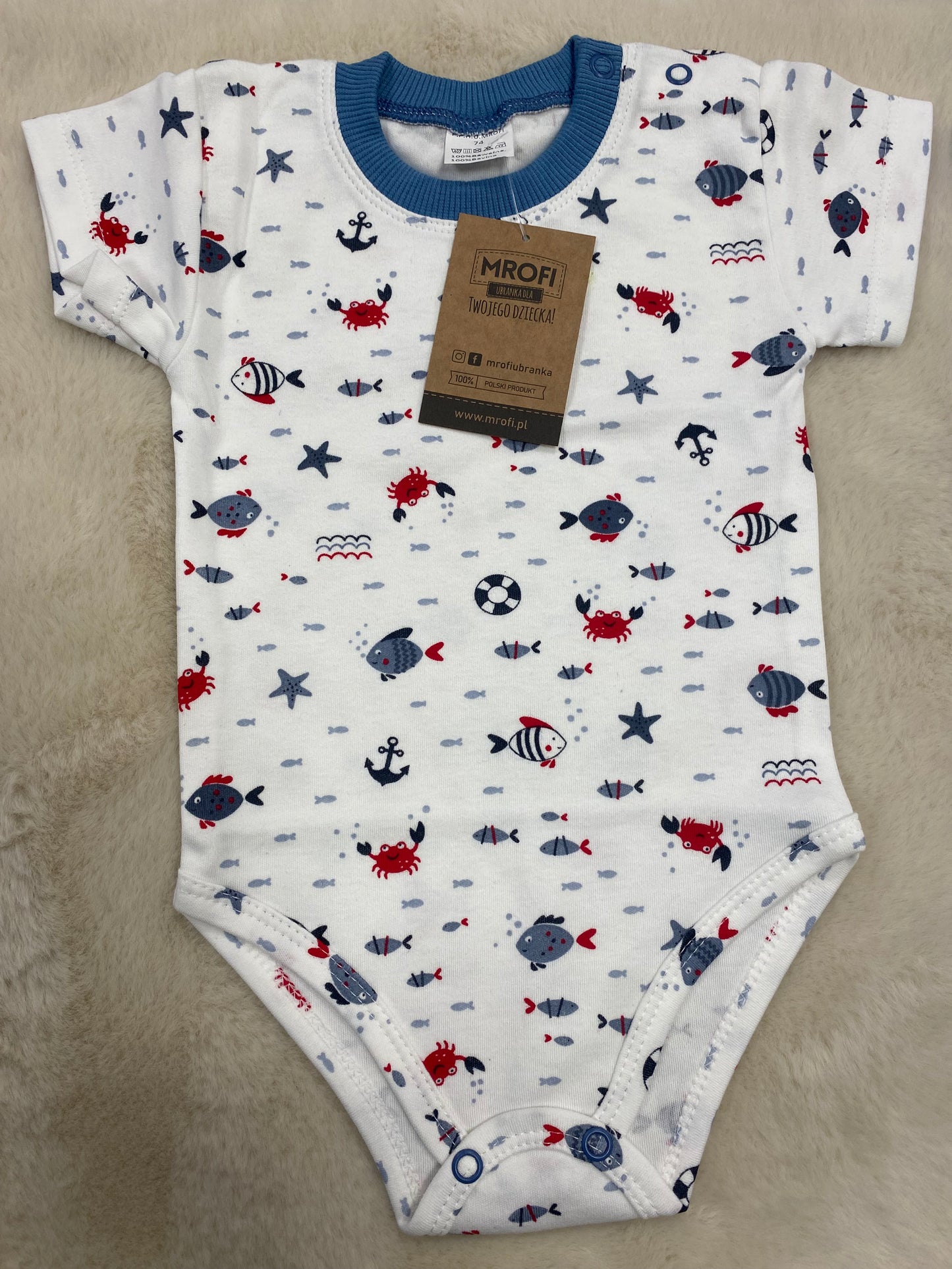 Body krótki rękaw ROZMIAR 74