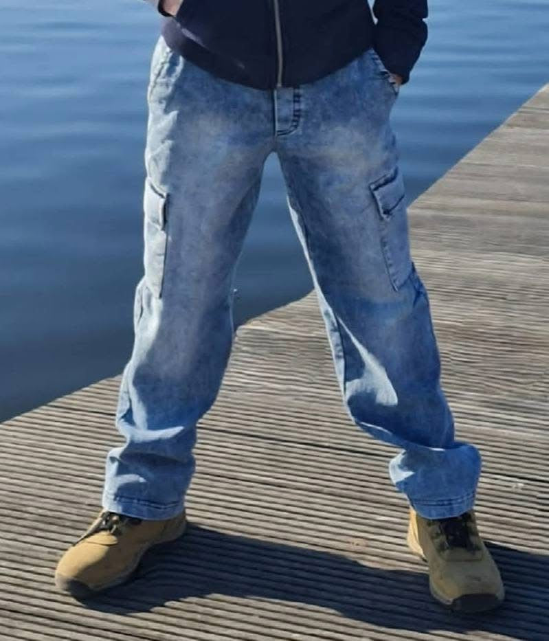 Spodnie chłopięce miękki jeans  ALAN 128-164 GAMET