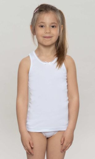 Podkoszulka dziewczęca szerokie naramki 98-146 WADIMA